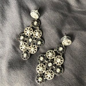 Premier jewelry black and silver earrings
